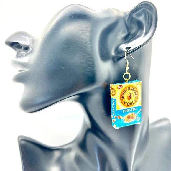 Honey Bunches of Oats Earrings - Cereal Earrings - Mini Brands Accessories - Picture 9 of 10